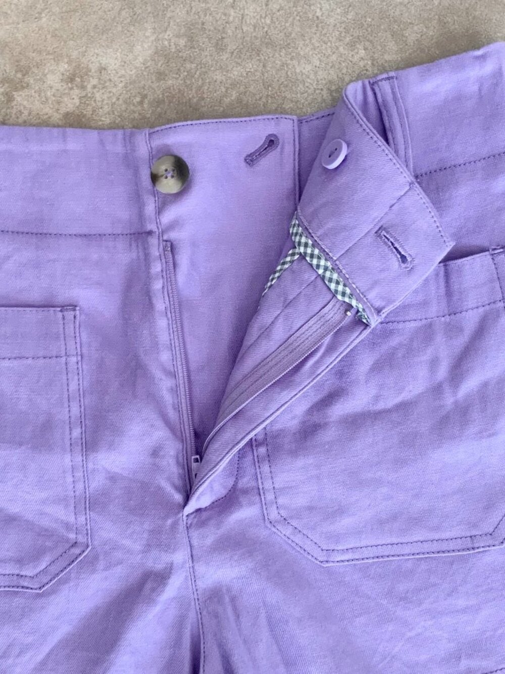 NWT Anthro Maeve The Colette Shorts in Linen Blend, Violet Purple (Rare), 28 - Picture 5 of 13